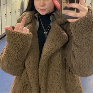 oversized teddy bear coat